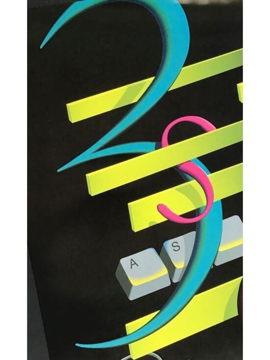 Simtec Computer Rentals Poster Vintage 80s 90s Tech Graphic Decor - Picture 4 of 15